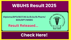 WBUHS Result 2025 Released at wbuhs.ac.in Direct Link to Download 2nd, 5th Semester Result WBUHS Result 2025 Released at wbuhs.ac.in Direct Link to Download 2nd, 5th Semester Result