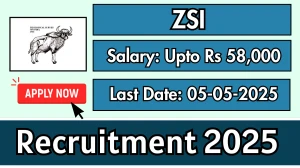 ZSI Junior Research Fellow Recruitment 2025 - Apply Offline