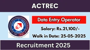 ACTREC Data Entry Operator Recruitment 2025 – Walk in