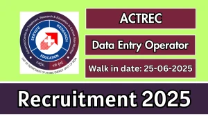 ACTREC Data Entry Operator Recruitment 2025 – Walk in