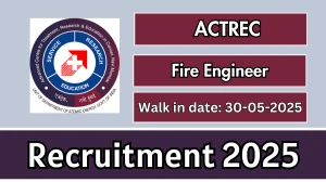 ACTREC Fire Engineer Sarkari Job Vacancy 2025 – Walk in ACTREC Fire Engineer Sarkari Job Vacancy 2025 – Walk in