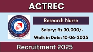 ACTREC Research Nurse Recruitment 2025 – Walk in ACTREC Research Nurse Recruitment 2025 – Walk in