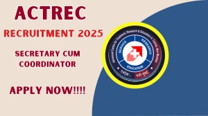 ACTREC Secretary cum Coordinator Recruitment 2025 – Walk in ACTREC Secretary cum Coordinator Recruitment 2025 – Walk in
