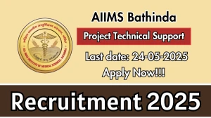 AIIMS Bathinda Project Technical Support III Recruitment 2025 - Apply Online