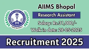 AIIMS Bhopal Research Assistant Recruitment 2025 – Walk in