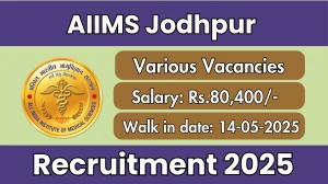 AIIMS Jodhpu Recruitment 2025 - Walk in for 05 Project Research Scientist, Project Research Nurse and More Posts