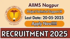 AIIMS Nagpur Project Technical Support III Recruitment 2025 - Apply Online