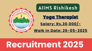 AIIMS Rishikesh Yoga Therapist Recruitment 2025 – Walk in