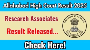 Allahabad High Court Research Associates Result 2025 Out at allahabadhighcourt.in, Direct Link to Download Result PDF Here Allahabad High Court Research Associates Result 2025 Out at allahabadhighcourt.in, Direct Link to Download Result PDF Here