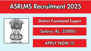 ASRLMS District Functional Expert Recruitment 2025 - Apply Offline for 02 Posts ASRLMS District Functional Expert Recruitment 2025 - Apply Offline for 02 Posts