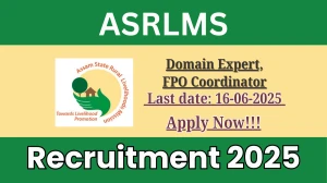 ASRLMS Recruitment 2025 - Apply Online for 06 Domain Expert, FPO Coordinator Posts