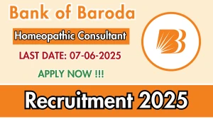 Bank of Baroda Homeopathic Consultant Recruitment 2025 - Apply Offline for 01 Posts Bank of Baroda Homeopathic Consultant Recruitment 2025 - Apply Offline for 01 Posts