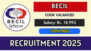 BECIL Cook Recruitment 2025 - Apply Offline for 01 Posts BECIL Cook Recruitment 2025 - Apply Offline for 01 Posts