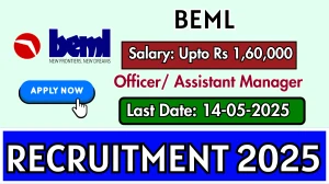 BEML Officer/ Assistant Manager Recruitment 2025 - Apply Online for 06 Posts BEML Officer/ Assistant Manager Recruitment 2025 - Apply Online for 06 Posts