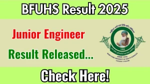 BFUHS Junior Engineer Result 2025 Out at bfuhs.ggsmch.org, Direct Link to Download Result PDF Here BFUHS Junior Engineer Result 2025 Out at bfuhs.ggsmch.org, Direct Link to Download Result PDF Here