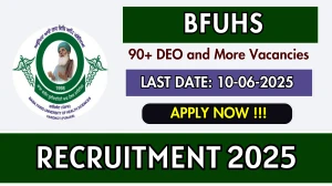BFUHS Recruitment 2025 - Apply Online for 93 DEO, Laboratory Attendant and More Posts