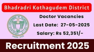 Bhadradri Kothagudem District GDMO Recruitment 2025 - Apply Offline