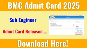 BMC Sub Engineer Admit Card 2025 OUT mcgm.gov.in