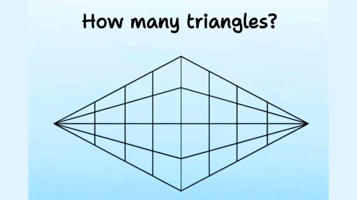 Brain Teaser IQ Test: How Many Triangles Do You See? Can You Count All the Triangles in This Puzzle? 90% People Failed