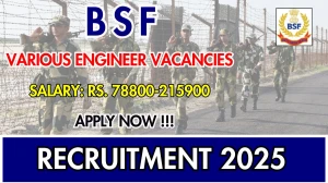 BSF Recruitment 2025 - Apply Offline for 09 Deputy Chief Engineer, Senior Aircraft Maintenance Engineer Posts BSF Recruitment 2025 - Apply Offline for 09 Deputy Chief Engineer, Senior Aircraft Maintenance Engineer Posts
