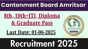 Cantonment Board Amritsar Lab Technician, Electrician and Other Recruitment 2025 - Apply Offline for 06 Posts Cantonment Board Amritsar Lab Technician, Electrician and Other Recruitment 2025 - Apply Offline for 06 Posts
