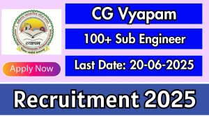 CG Vyapam Sub Engineer Recruitment 2025 - Apply Online for 121 Posts