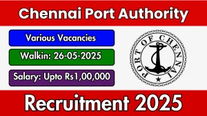 Chennai Port Authority Recruitment 2025 – Walk in for 02 Manager, Dy Manager Posts Chennai Port Authority Recruitment 2025 – Walk in for 02 Manager, Dy Manager Posts