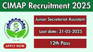 CIMAP Junior Secretariat Assistant Recruitment 2025 - Apply Online for 08 Posts