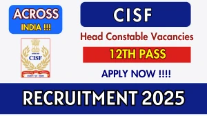 CISF Head Constable (Sports Quota) Recruitment 2025 - Apply Online for 30 Posts CISF Head Constable (Sports Quota) Recruitment 2025 - Apply Online for 30 Posts