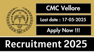 CMC Vellore Junior Research Fellow Recruitment 2025 - Apply Online