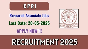 CPRI Research Associate Recruitment 2025 - Apply Offline for 02 Posts