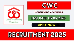 CWC Consultant Recruitment 2025 - Apply Online for 01 Posts CWC Consultant Recruitment 2025 - Apply Online for 01 Posts