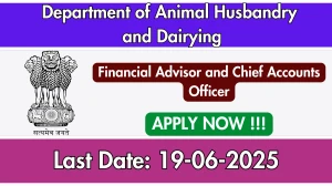 DAHD Financial Advisor and Chief Accounts Officer Recruitment 2025 - Apply Offline for 01 Posts DAHD Financial Advisor and Chief Accounts Officer Recruitment 2025 - Apply Offline for 01 Posts