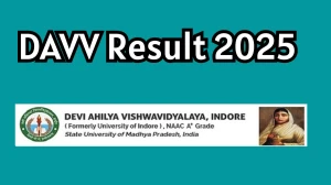 DAVV Result 2025 Out at dauniv.ac.in Direct Link to Download Third Semester Result