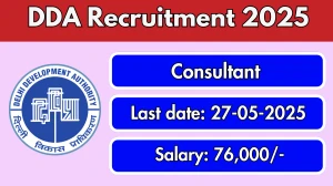 DDA Consultant Recruitment 2025 - Apply Offline DDA Consultant Recruitment 2025 - Apply Offline
