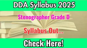 DDA Stenographer Syllabus 2025 Out Direct Link to Download Syllabus PDF here