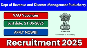 Dept of Revenue and Disaster Management Puducherry Village Administrative Officer Recruitment 2025 - Apply Online for 41 Posts