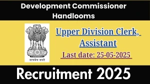 Development Commissioner Handlooms Recruitment 2025 - Apply Offline for 07 Upper Division Clerk, Assistant Posts