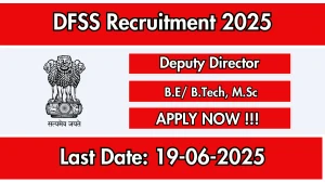 DFSS Deputy Director Recruitment 2025 - Apply Offline for 01 Posts DFSS Deputy Director Recruitment 2025 - Apply Offline for 01 Posts