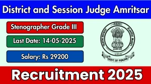 District and Session Judge Amritsar Stenographer Grade III Recruitment 2025 - Apply Offline for 38 Posts District and Session Judge Amritsar Stenographer Grade III Recruitment 2025 - Apply Offline for 38 Posts