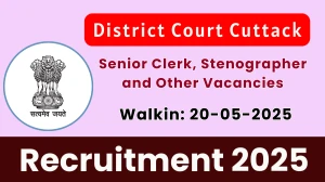 District Court Cuttack Recruitment 2025 – Walk in for 03 Senior Clerk, Stenographer and Other Posts District Court Cuttack Recruitment 2025 – Walk in for 03 Senior Clerk, Stenographer and Other Posts