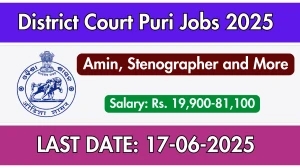 District Court Puri Recruitment 2025 - Apply Offline for 16 Amin, Stenographer and More Posts District Court Puri Recruitment 2025 - Apply Offline for 16 Amin, Stenographer and More Posts