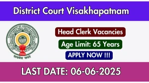 District Court Visakhapatnam Head Clerk Recruitment 2025 - Apply Offline