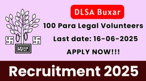 DLSA Buxar Para Legal Volunteers Recruitment 2025 - Apply Offline for 100 Posts