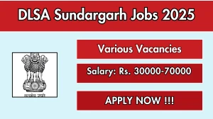 DLSA Sundargarh Recruitment 2025 - Apply Offline for 07 Assistant, Deputy Chief and More Posts
