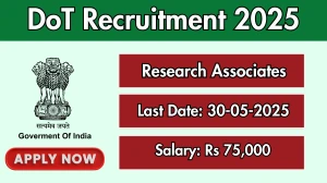 DoT Research Associates Recruitment 2025 - Apply Offline