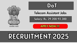 DoT Telecom Assistant Recruitment 2025 - Apply Offline for 01 Posts