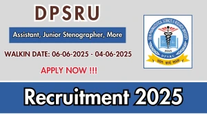 DPSRU Recruitment 2025 – Walk in for 11 Assistant, Junior Stenographer and More Posts DPSRU Recruitment 2025 – Walk in for 11 Assistant, Junior Stenographer and More Posts