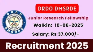 DRDO DMSRDE Junior Research Fellowship Recruitment 2025 – Walk in
