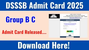 DSSSB Group B C Admit Card 2025 OUT Download Link dsssb.delhi.gov.in